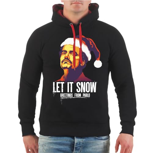 Spaß Kostet Herren Kapuzenpullover Weihnachten Let it Snow Pablo Escobar Kolumbien Santa Größe M - 5XL von Spaß Kostet
