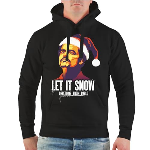 Spaß Kostet Herren Kapuzenpullover Weihnachten Let it Snow Pablo Escobar Kolumbien Santa Größe M - 5XL von Spaß Kostet