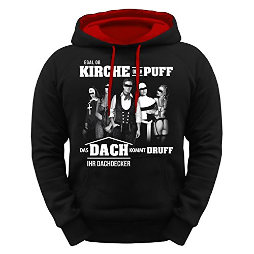 Herren Kapuzenpullover Dachdecker lustiger Hoodie Spruch sprüche von Spaß Kostet
