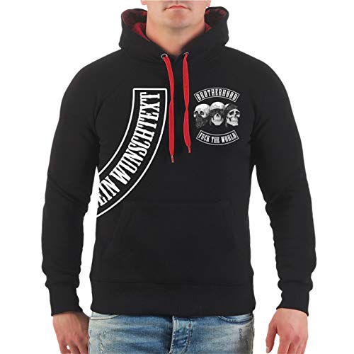 Spaß Kostet Herren Kapuzenpullover mit WUNSCHTEXT La Familia Respect Crime Criminal Club von Spaß Kostet