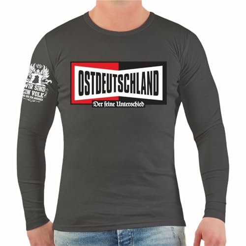 Spaß Kostet Herren Longsleeve Langarmshirt Ostdeutschland der feine Unterschied Größe S - 3XL von Spaß Kostet
