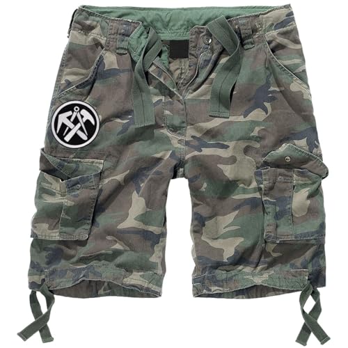 Spaß Kostet Herren Männer Kurze Hosen Shorts DACHDECKER gestickt Arbeitshose Cargo Armee von Spaß Kostet