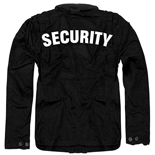Spaß Kostet Herren Männer Vintage Jacke SECURITY schwarz black Sommer Herbst übergangsjacke von Spaß Kostet