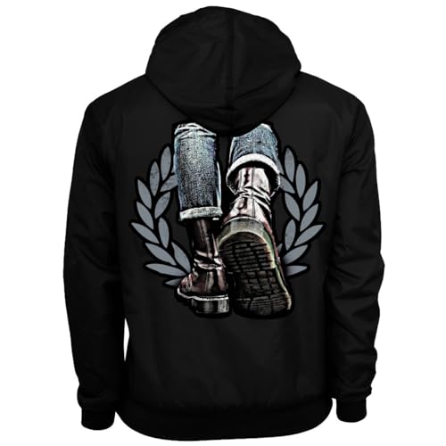 Spaß Kostet Herren Männer Windbreaker Regenjacke SKINHEAD BOOTS Windjacke mit Kapuze oi von Spaß Kostet