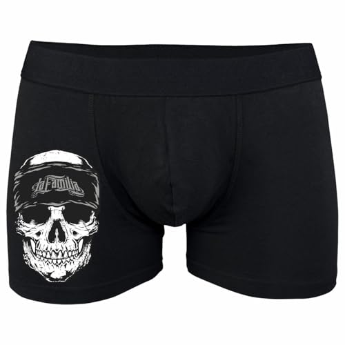 Spaß Kostet Herren Men Boxershorts La Familia Hardcore Skull Death Totenkopf Pain Tattoo Ink von Spaß Kostet