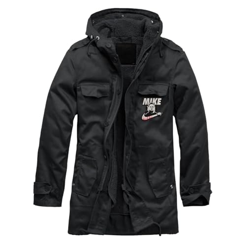 Spaß Kostet Herren Parka mit raustrennbaren Innenfutter Horror Mike Patch Blood in M - 5XL von Spaß Kostet