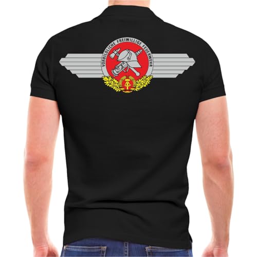 Spaß Kostet Herren Poloshirt Polohemd DDR Freiwillige Feuerwehr FFW IFA Ostdeutsche Kultur (mit Rückendruck) Größe S - 5XL von Spaß Kostet