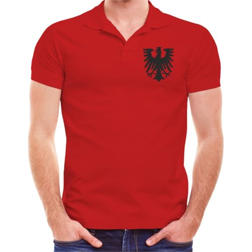 Spaß Kostet Herren Poloshirt Polohemd Frankfurt (mit Rückendruck) Schwarz Weisser Block Altdeutsch Größe S - 5XL von Spaß Kostet
