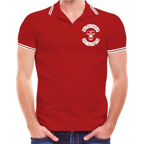 Spaß Kostet Herren Poloshirt Polohemd La Familia Eastside Skull (mit Rückendruck) Größe M - 5XL von Spaß Kostet