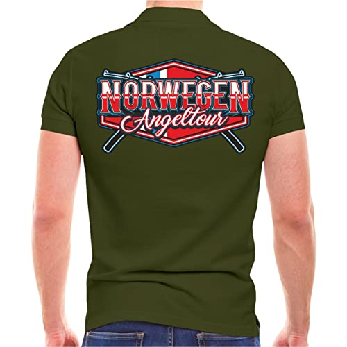 Spaß Kostet Herren Poloshirt Polohemd Norwegen Angeltour Angler Urlaub von Spaß Kostet