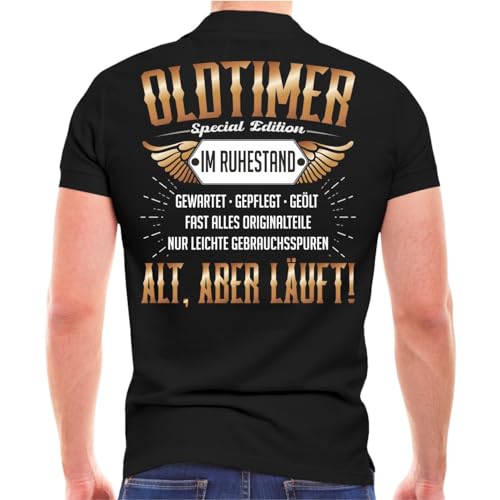 Spaß Kostet Herren Poloshirt Polohemd Oldtimer im Ruhestand Geburtstag Motiv (mit Rückendruck) Größe M - 5XL von Spaß Kostet