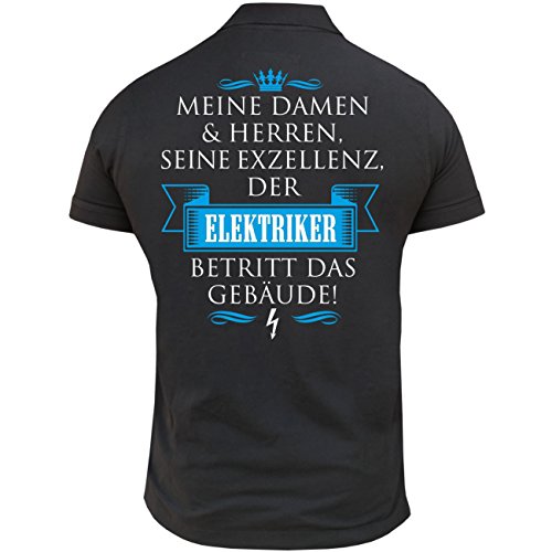 Herren Poloshirt Polohemd Seine Exzellenz DER Elektriker männer sprüche von Spaß Kostet