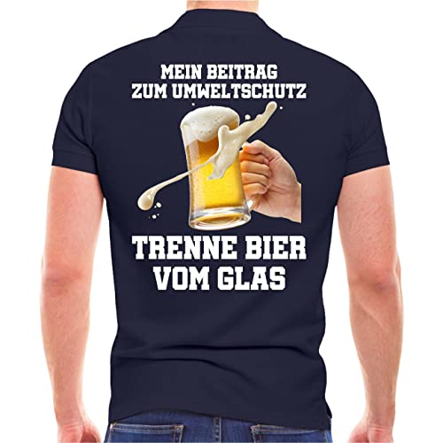 Spaß Kostet Herren Poloshirt Polohemd Umweltschutz Trenne Bier vom Glas (mit Rückendruck) Größe S - 5XL von Spaß Kostet