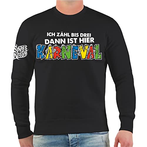 Spaß Kostet Herren Pullover Ich zähl bis DREI dann ist Karneval lustige Sprüche Fasching von Spaß Kostet