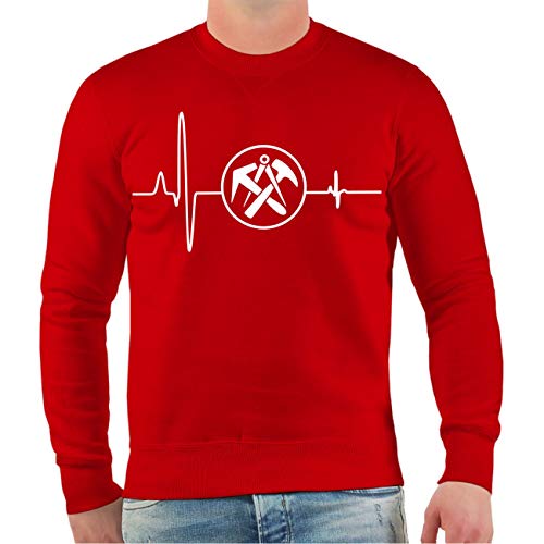 Spaß Kostet Herren Pullover Sweatshirt Dachdecker Herzschlag Arbeitspullover von Spaß Kostet