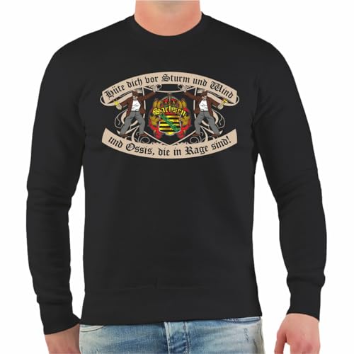 Spaß Kostet Herren Pullover Sweatshirt Hüte Dich vor Sturm und Wind und den Sachsen Größe S - 5XL von Spaß Kostet