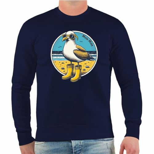 Spaß Kostet Herren Pullover Sweatshirt Moin Möwen Motiv Urlaub Nordsee ostsee Größe S - 5XL von Spaß Kostet