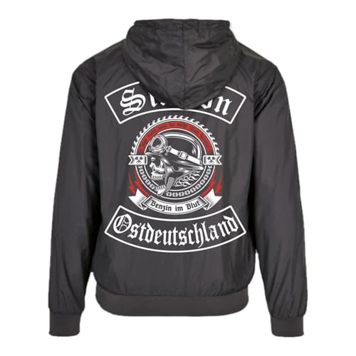 Spaß Kostet Herren Regenjacke Simson Ostdeutschland Motorradjacke Windjacke mit Kapuze Größe S - 5XL von Spaß Kostet