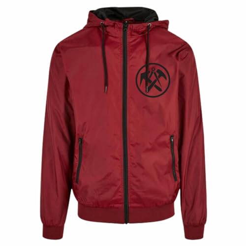 Spaß Kostet Herren Regenjacke Windjacke Dachdecker SCHWARZ Logo firma Arbeitsjacke von Spaß Kostet