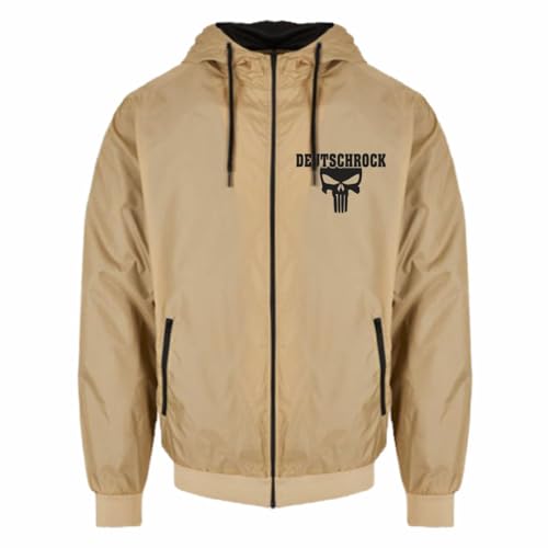 Spaß Kostet Herren Regenjacke Windjacke Deutschrock Totenkopf SCHWARZ fan merch jungs von Spaß Kostet