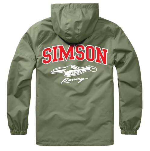 Spaß Kostet Herren SOMMER Herren Jungs SOMMER Windbreaker Simson Racing DDR Motorrad Motive ostdeutschlandSimson Racing Ostdeutsche Kultur Kolben Simsontreffen Größe S bis 5XL von Spaß Kostet