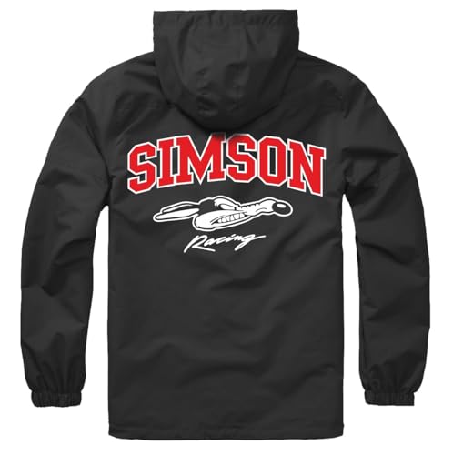 Spaß Kostet Herren SOMMER Herren Jungs SOMMER Windbreaker Simson Racing DDR Motorrad Motive ostdeutschlandSimson Racing Ostdeutsche Kultur Kolben Simsontreffen Größe S bis 5XL von Spaß Kostet