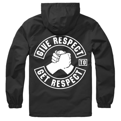 Spaß Kostet Herren SOMMER Windbreaker Give Respect to get Respect Bruderschaft Oldschool Familia Größe S bis 5XL von Spaß Kostet