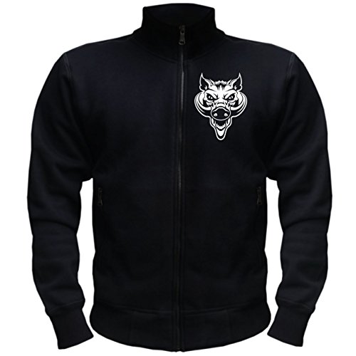 Herren Sweatjacke Jacke Schweinesonne Jäger Wildschwein Motive männer sprüche von Spaß Kostet