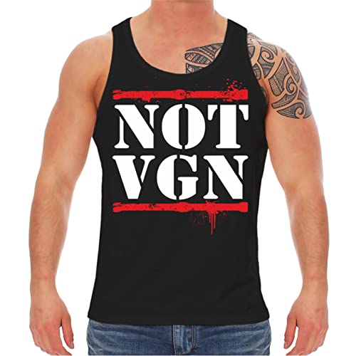 Spaß Kostet Herren Tank Top Muskelshirt Nicht vegan NOT VGN Größe M - 5XL von Spaß Kostet
