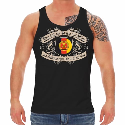 Spaß Kostet Herren Tank Top Trägerhemd Hüte Dich vor Ostdeutschen DDR NVA Armee Motive von Spaß Kostet