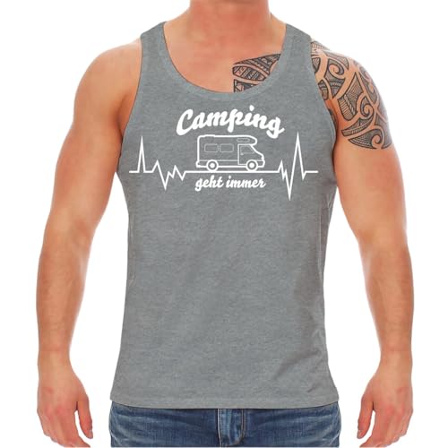 Spaß Kostet Herren Trägershirt Achselshirt Wohnmobil Camping geht Immer S - 5XL Camper Urlaub von Spaß Kostet