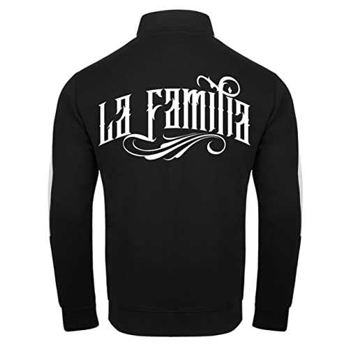 Spaß Kostet Herren Trainingsjacke Streifenjacke La Familia Nothing can stop us black white von Spaß Kostet