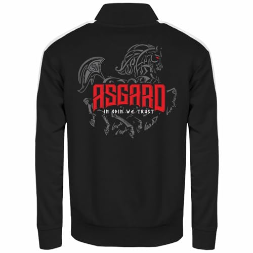 Spaß Kostet Herren Trainingsjacke mit Streifen Asgard In Odin we trust walhalla wikinger von Spaß Kostet