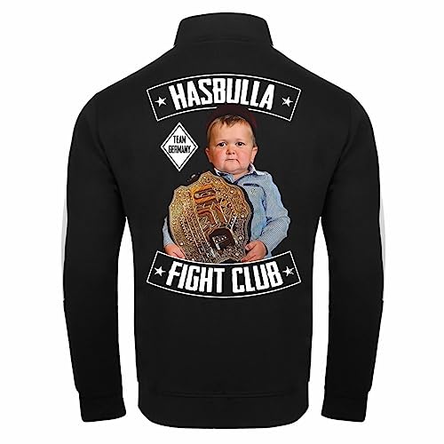Spaß Kostet Herren Trainingsjacke mit Streifen Hasbulla Fight Club Team Germany (mit Rückendruck) Größe S - 3XL von Spaß Kostet