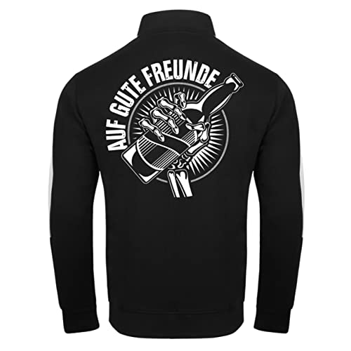 Spaß Kostet Herren Trainingsjacke mit Streifen Life is Pain No live matters skulls (mit Rückendruck) Größe S - 3XL von Spaß Kostet