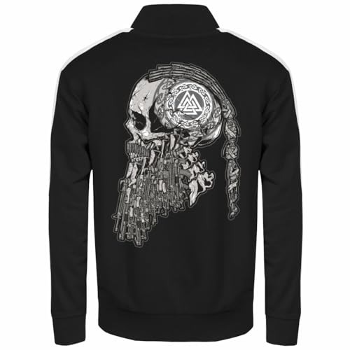 Spaß Kostet Herren Trainingsjacke mit Streifen Wikinger Totenkopf Walhalla Wotansknoten Nordic Spaß Kostet Herren Trainingsjacke mit Streifen Wikinger Totenkopf Walhalla Wotansknoten Nordic von Spaß Kostet