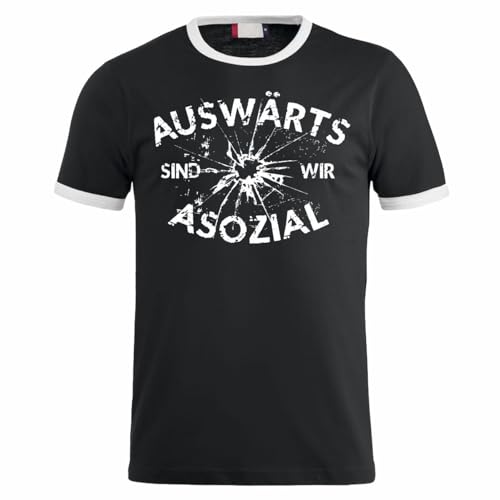 Spaß Kostet Herren Tshirt Auswärts sind wir Asozial Thekentruppe 2024 Größe S - 5XL von Spaß Kostet