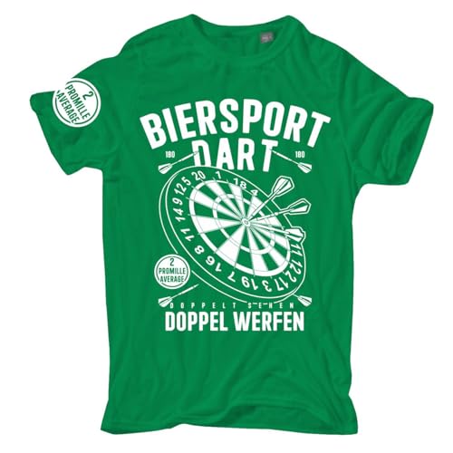 Spaß Kostet Herren Tshirt Dart Biersport DOPPEL WERFEN mit 2 Promille Average Größe S - 5XL von Spaß Kostet