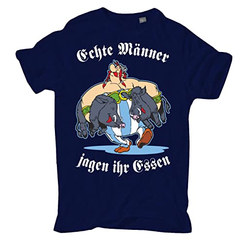 Spaß Kostet Herren Tshirt Echte Männer jagen Ihr Essen Keiler Wildschwein Größe S bis 5XL von Spaß Kostet