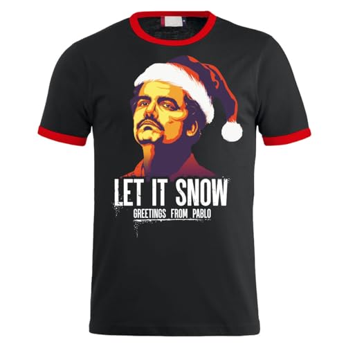 Spaß Kostet Herren Tshirt Weihnachten Let it Snow Pablo Escobar Kolumbien Santa Größe S - 5XL von Spaß Kostet