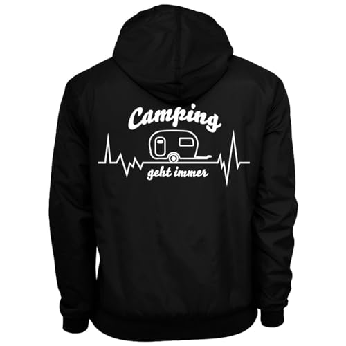 Spaß Kostet Herren Windbreaker Regenjacke Camper (Rückendruck) Wohnwagen Windjacke mit Kapuze von Spaß Kostet