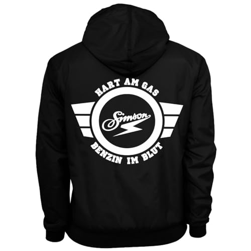 Spaß Kostet Herren Windbreaker Regenjacke DDR Simson Motorradjacke Windjacke mit Kapuze von Spaß Kostet