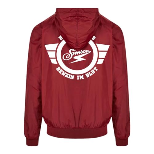 Spaß Kostet Herren Windbreaker Regenjacke DDR Simson Motorradjacke Windjacke mit Kapuze von Spaß Kostet