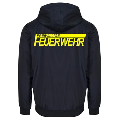 Spaß Kostet Herren Windbreaker Regenjacke FFW Freiwillige Feuerwehr Windjacke mit Kapuze Größe S - 5XL von Spaß Kostet
