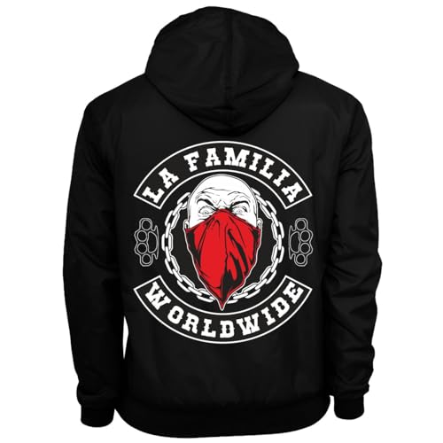 Spaß Kostet Herren Windbreaker Regenjacke La Familia Germany WORLDWIDE Windjacke mit Kapuze Größe S - 5XL von Spaß Kostet