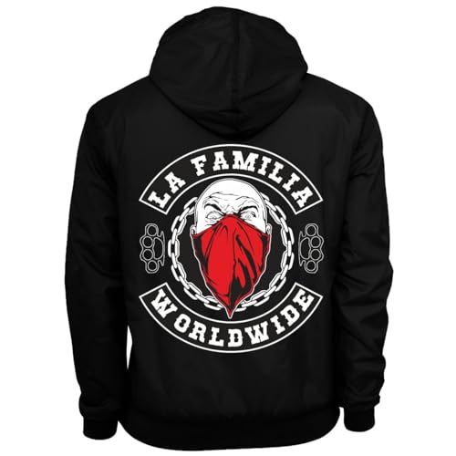 Spaß Kostet Herren Windbreaker Regenjacke La Familia Germany WORLDWIDE Windjacke mit Kapuze Größe S - 5XL von Spaß Kostet
