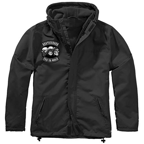 Spaß Kostet Herren Winter Windbreaker Totenköpfe Patch MC Größe S bis 7XL gefütterte jacken von Spaß Kostet