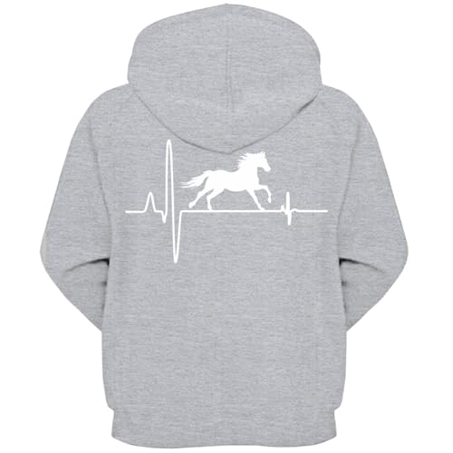 Spaß Kostet Kinder Kapuzenjacke Pferde Motiv Lebensgefühl (mit Rückendruck) Größe 98-164 von Spaß Kostet