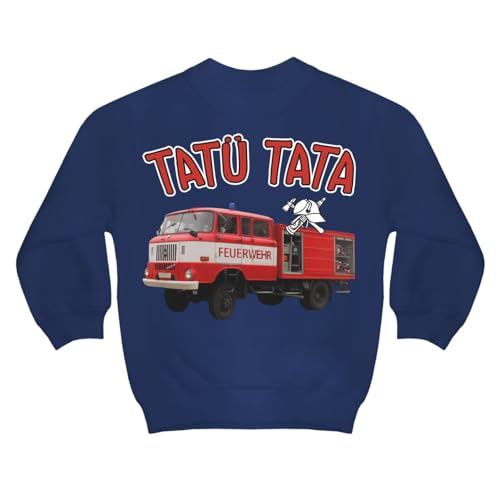 Kinder Pullover Feuerwehr tatü tata FFW Verein Hobby Osten Ossi Größe 98-128 von Spaß Kostet