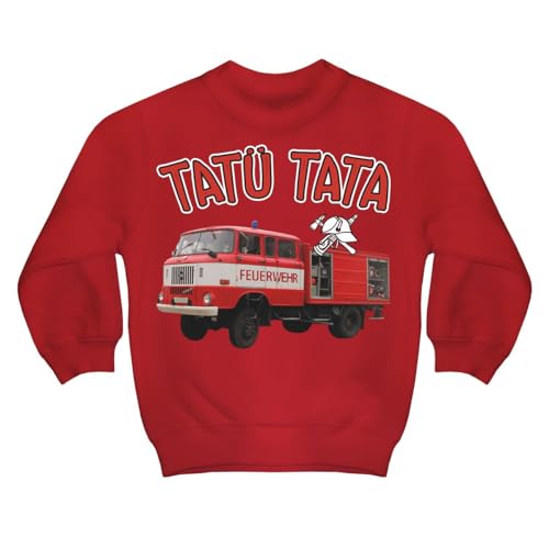 Kinder Pullover Feuerwehr tatü tata FFW Verein Hobby Osten Ossi Größe 98-128 von Spaß Kostet
